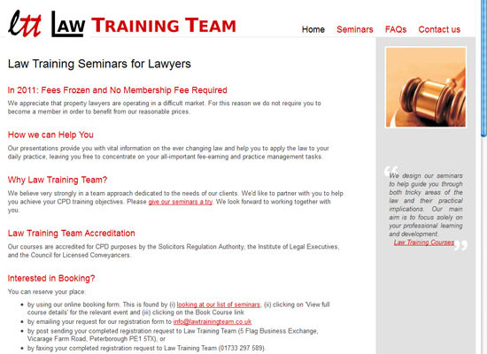 Law Training Team: New website launch