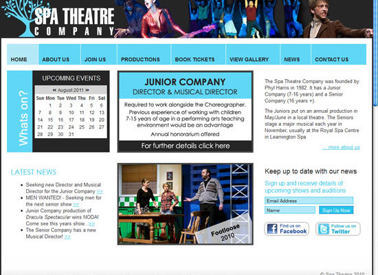Spa Theatre Company: New CMS website launch