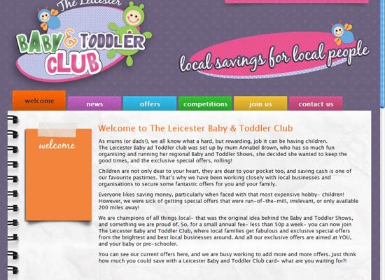 Leicester Baby Club: Website Launch