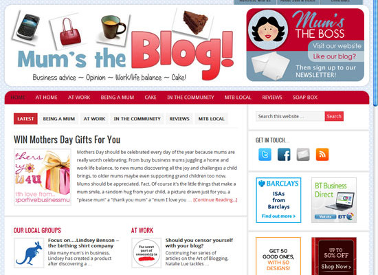 Mums the Boss: WordPress blog design