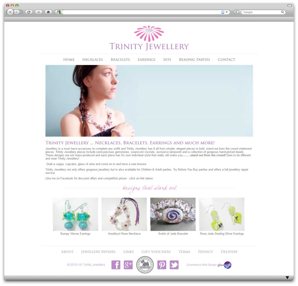 Trinity Jewellery Ecommerce Website