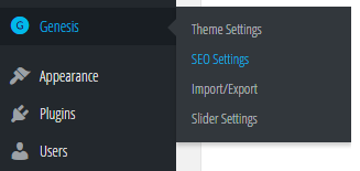 Genesis SEO settings