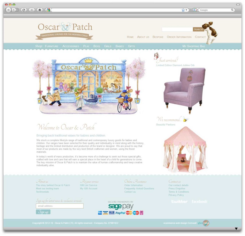 Oscar & Patch Ecommerce Website