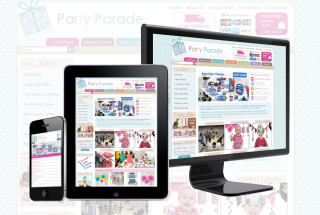 Ecommerce website design Cornwall - Party Parade
