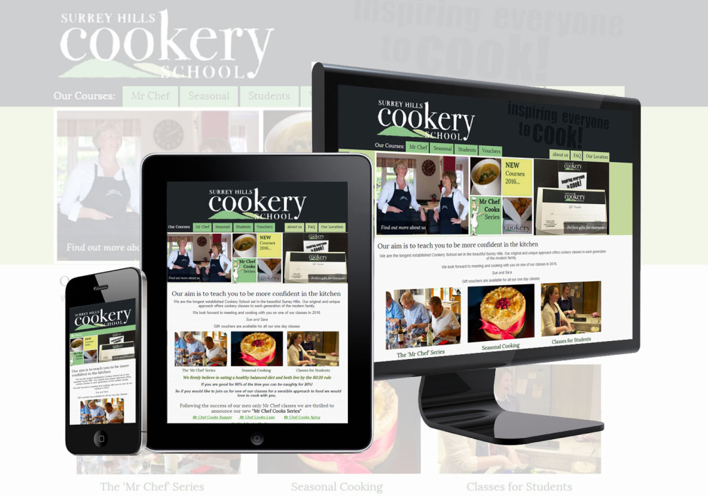 Mobile Responsive Ecommerce - Surrey Hills Cookery School