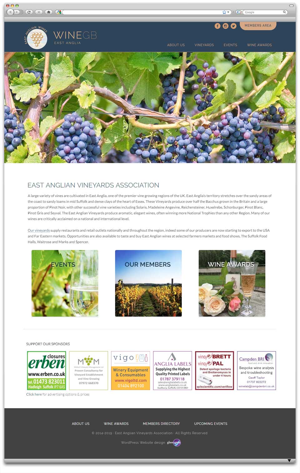 Wine GB Wordpress design